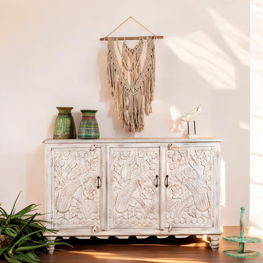 Blue Wooden Sideboard with Drawer Storage - DOBRI ARTS AU