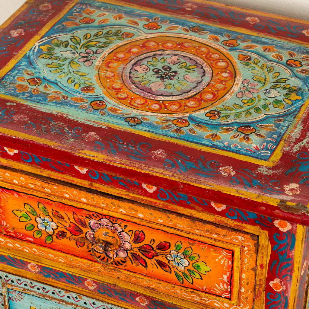 Bohemian Hand-Painted Three Drawer Accent Chest - DOBRI ARTS AU