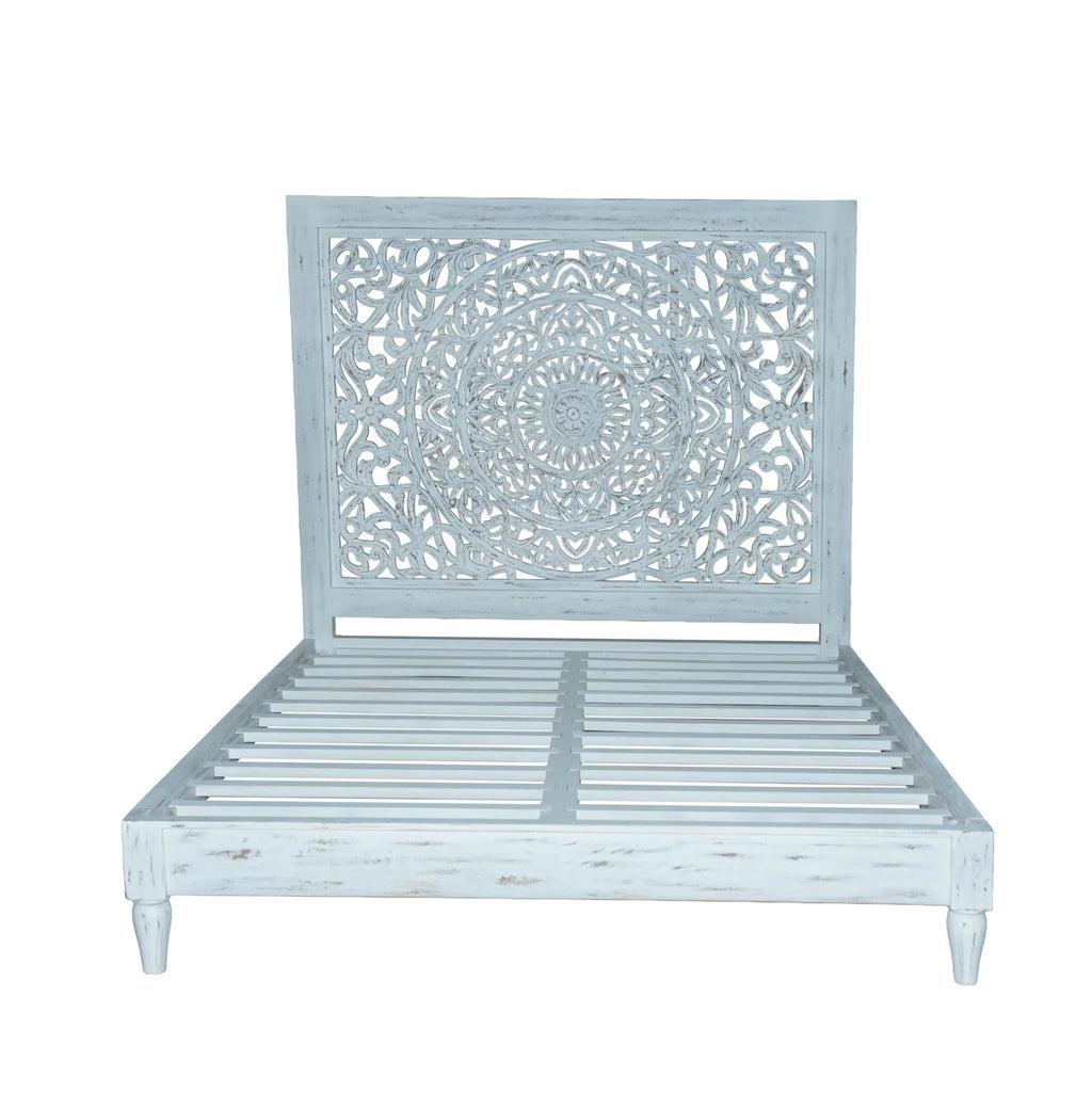 Celestia Mandala Carved Bed (King Size) - DOBRI ARTS AU