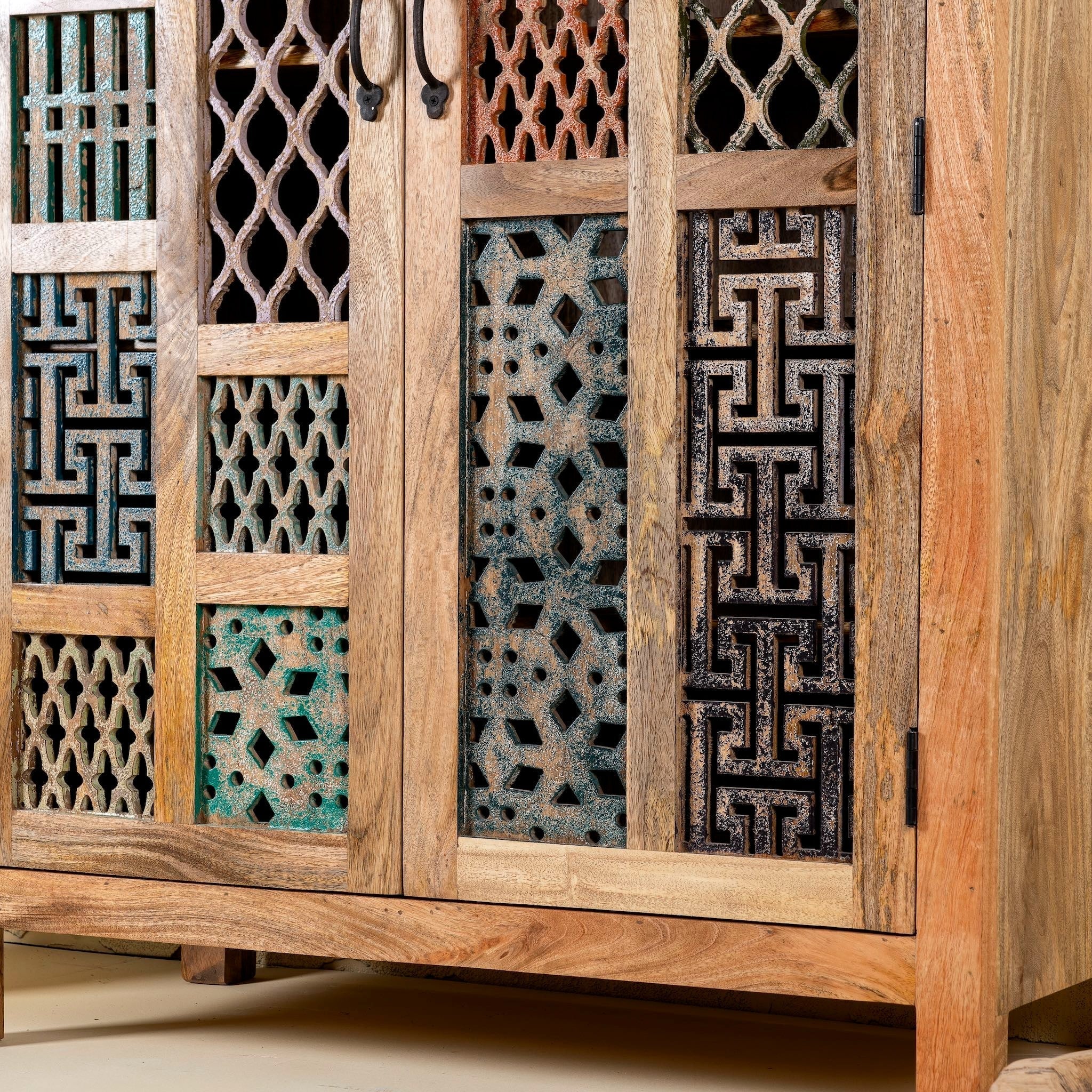 Chitaksh Hand-Carved Pattern Cabinet - DOBRI ARTS AU
