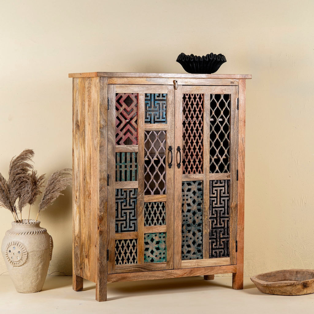 Chitaksh Hand-Carved Pattern Cabinet - DOBRI ARTS AU