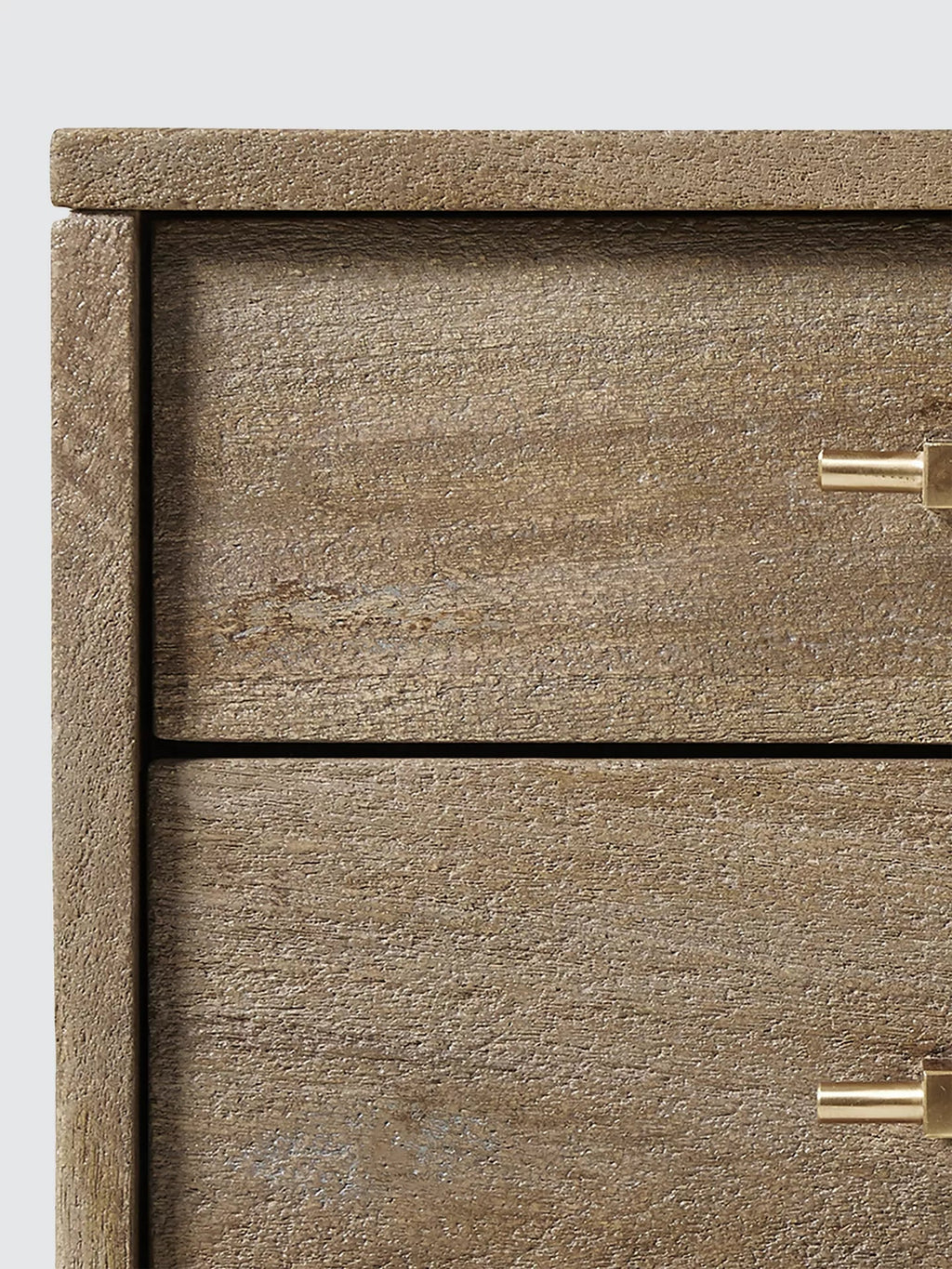 Devin Natural Mango Wood Bedside Table – Solid Wood Nightstand with 2 Drawers & Tapered Legs - DOBRI ARTS AU