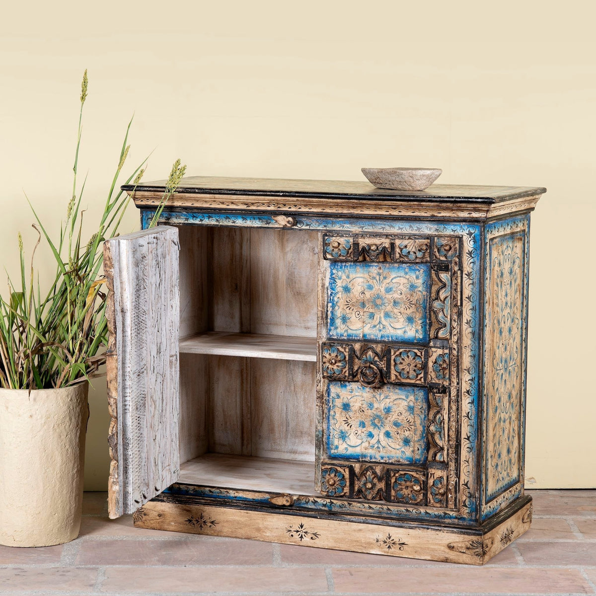 Dhithi Hand-Painted Heritage Cupboard - DOBRI ARTS AU