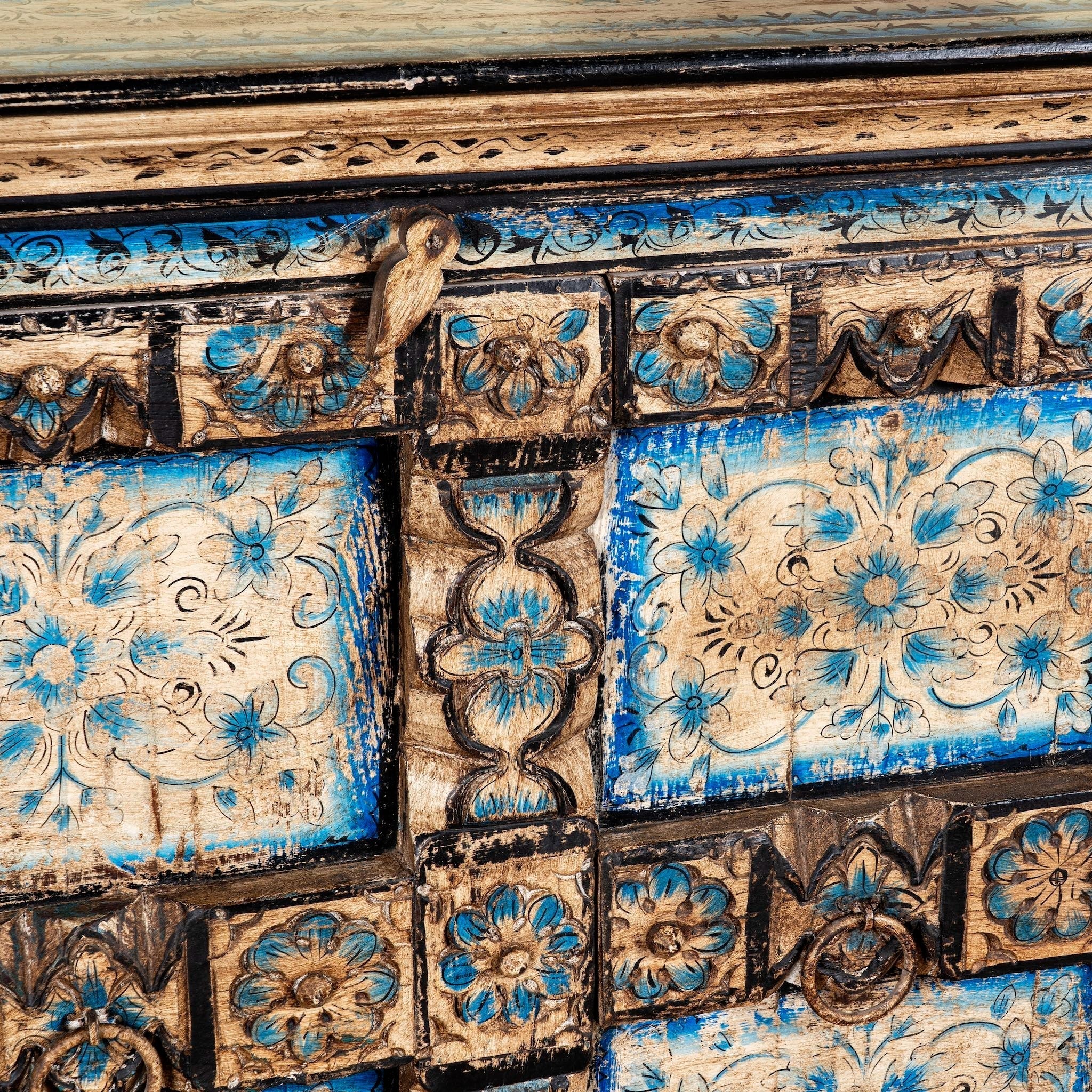 Dhithi Hand-Painted Heritage Cupboard - DOBRI ARTS AU