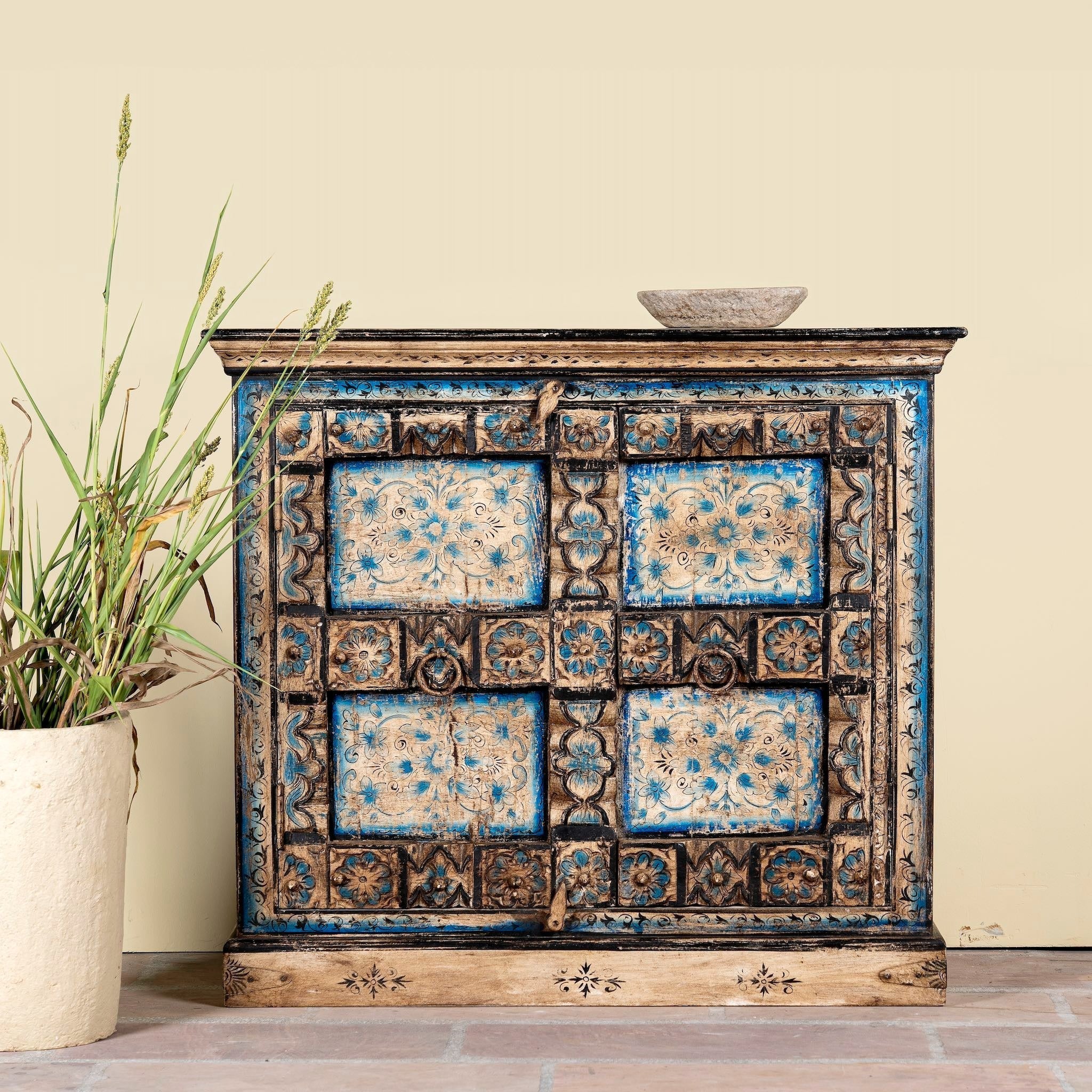 Dhithi Hand-Painted Heritage Cupboard - DOBRI ARTS AU
