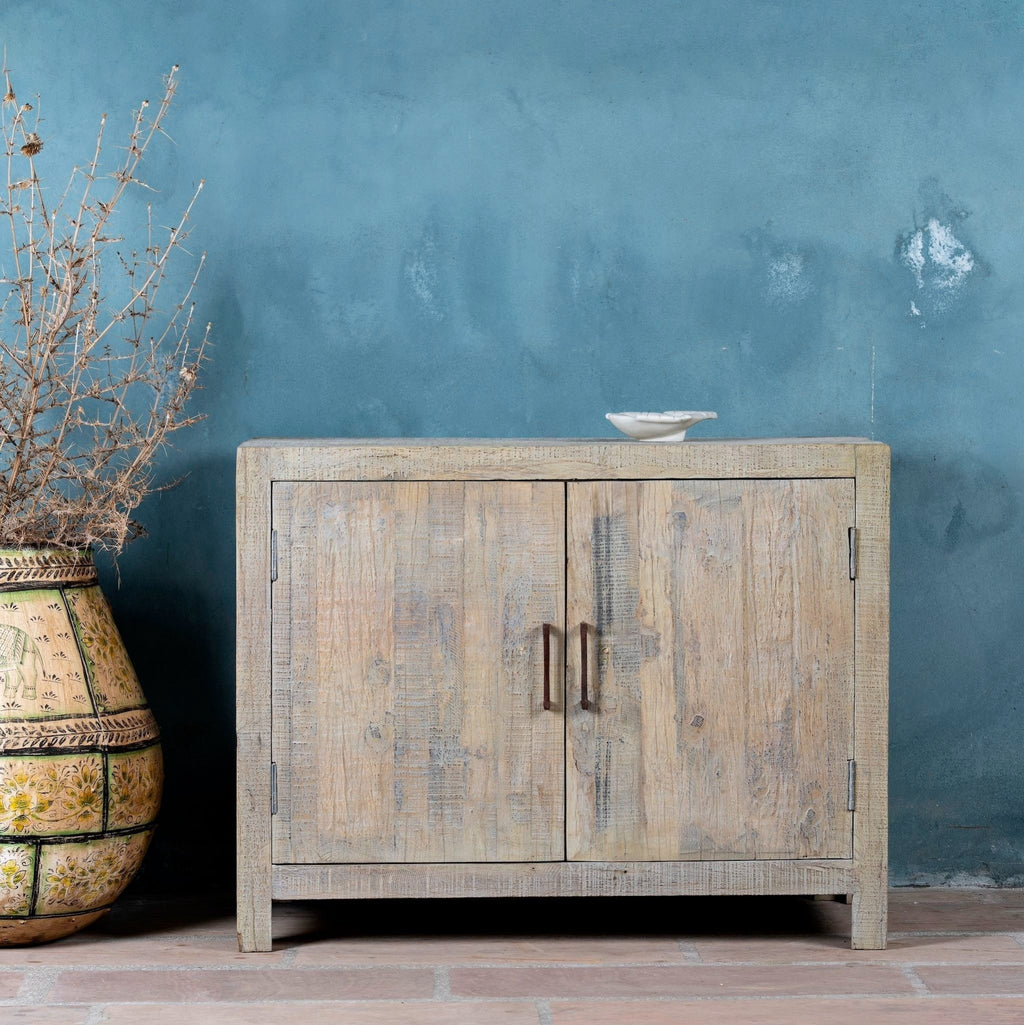 Dipak Rustic Wood Vanity Cupboard - DOBRI ARTS AU