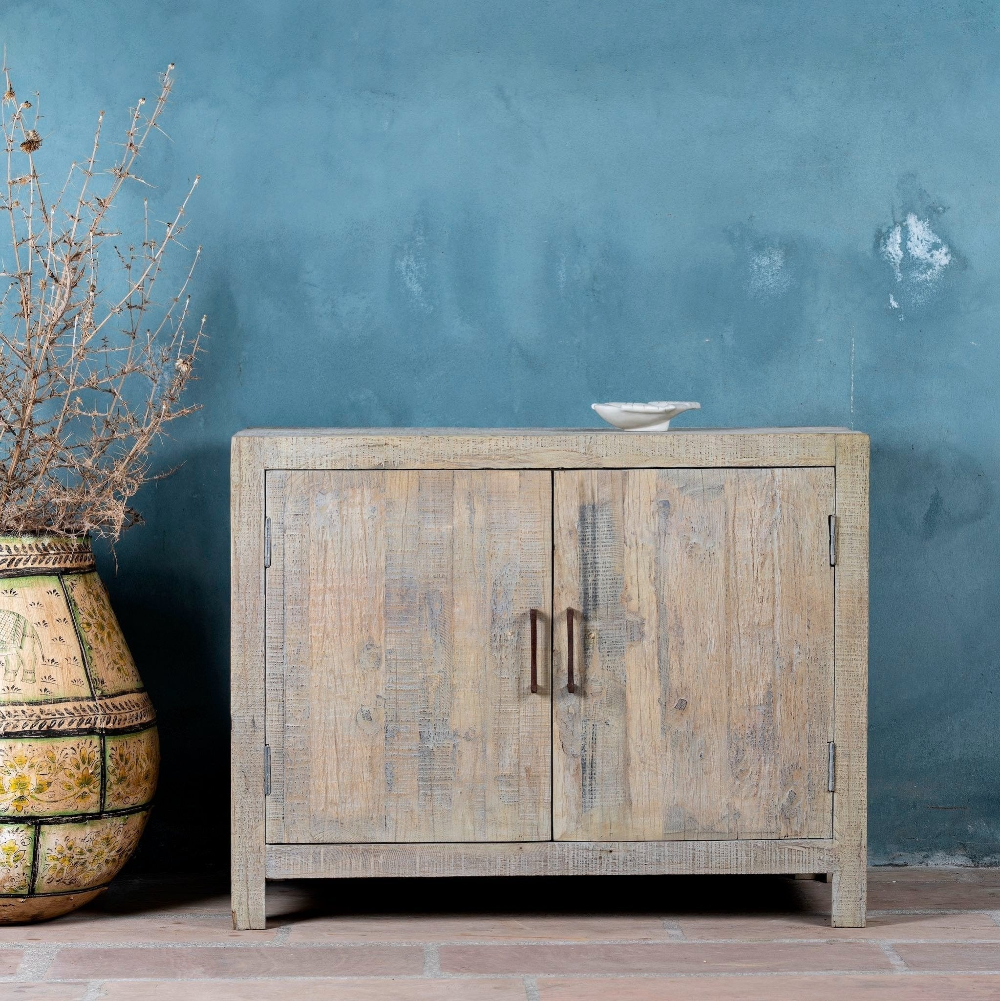 Dipak Rustic Wood Vanity Cupboard - DOBRI ARTS AU