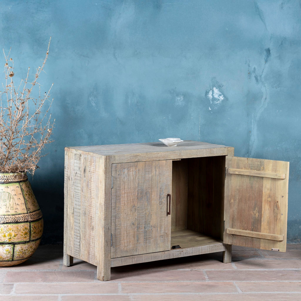 Dipak Rustic Wood Vanity Cupboard - DOBRI ARTS AU