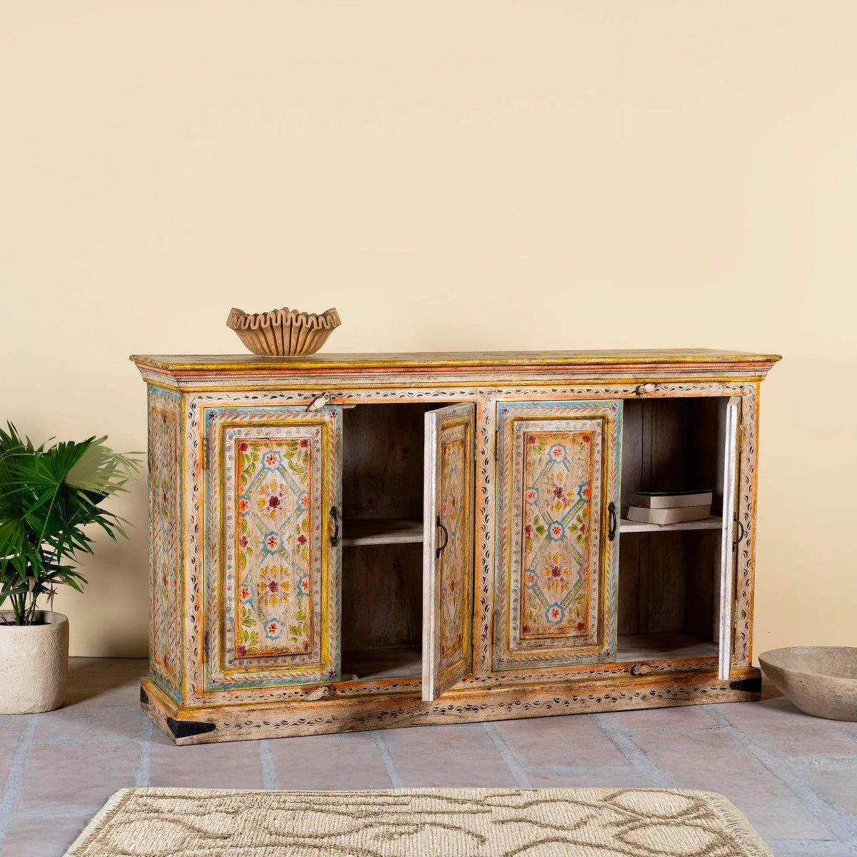 Divit Hand-Painted Reclaimed Wood Cabinet - DOBRI ARTS AU