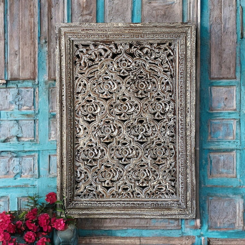 Handcrafted Wooden Carved Panel with intricate vintage designs, perfect for antique wall decor, carved wood wall art panels, and retro home decor.wall decor,
wall art,
wall accents,
large wall art,
big wall decor,
outdoor wall art,
wall hanging,