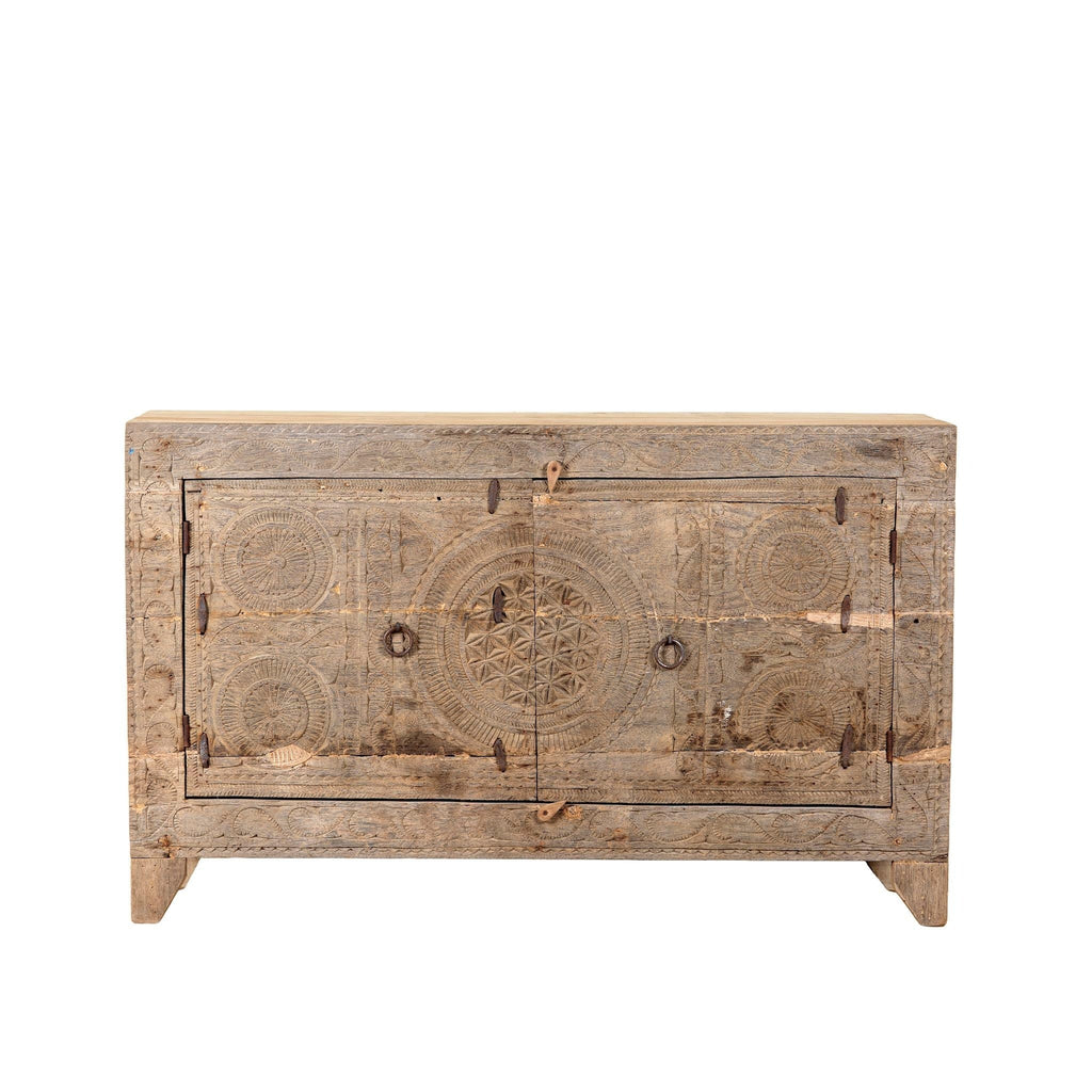 Ekta Antique Door Carved Mango Wood Console Cabinet - DOBRI ARTS AU