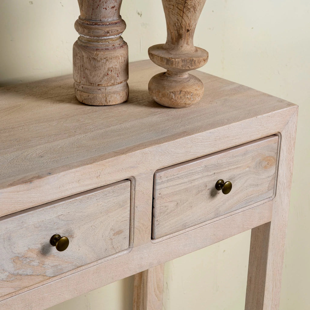 Elara Mango Wood 4-Drawer Console Table - DOBRI ARTS AU