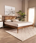 Elara Natural Rattan Bed – Solid Wood Canopy Style Bed Frame with Woven Rattan Headboard - DOBRI ARTS AU