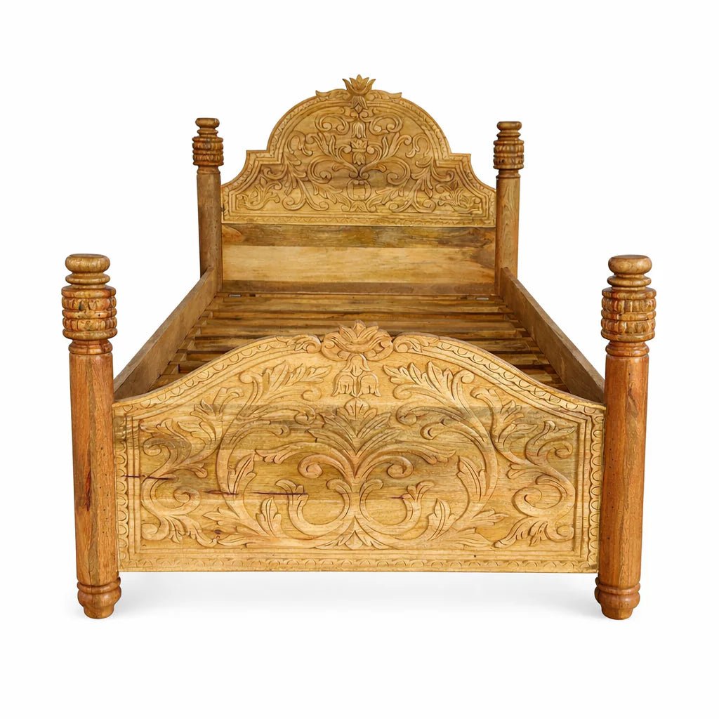 Elowen Carved Heritage Single Bed - DOBRI ARTS AU