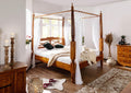 Eros Handcrafted Sheesham Wood Four Poster Canopy Bed – Honey Finish | Queen, King & California King - DOBRI ARTS AU