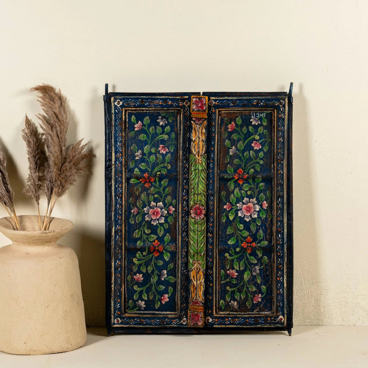 Eshika Hand-Painted Floral Window Panel - DOBRI ARTS AU