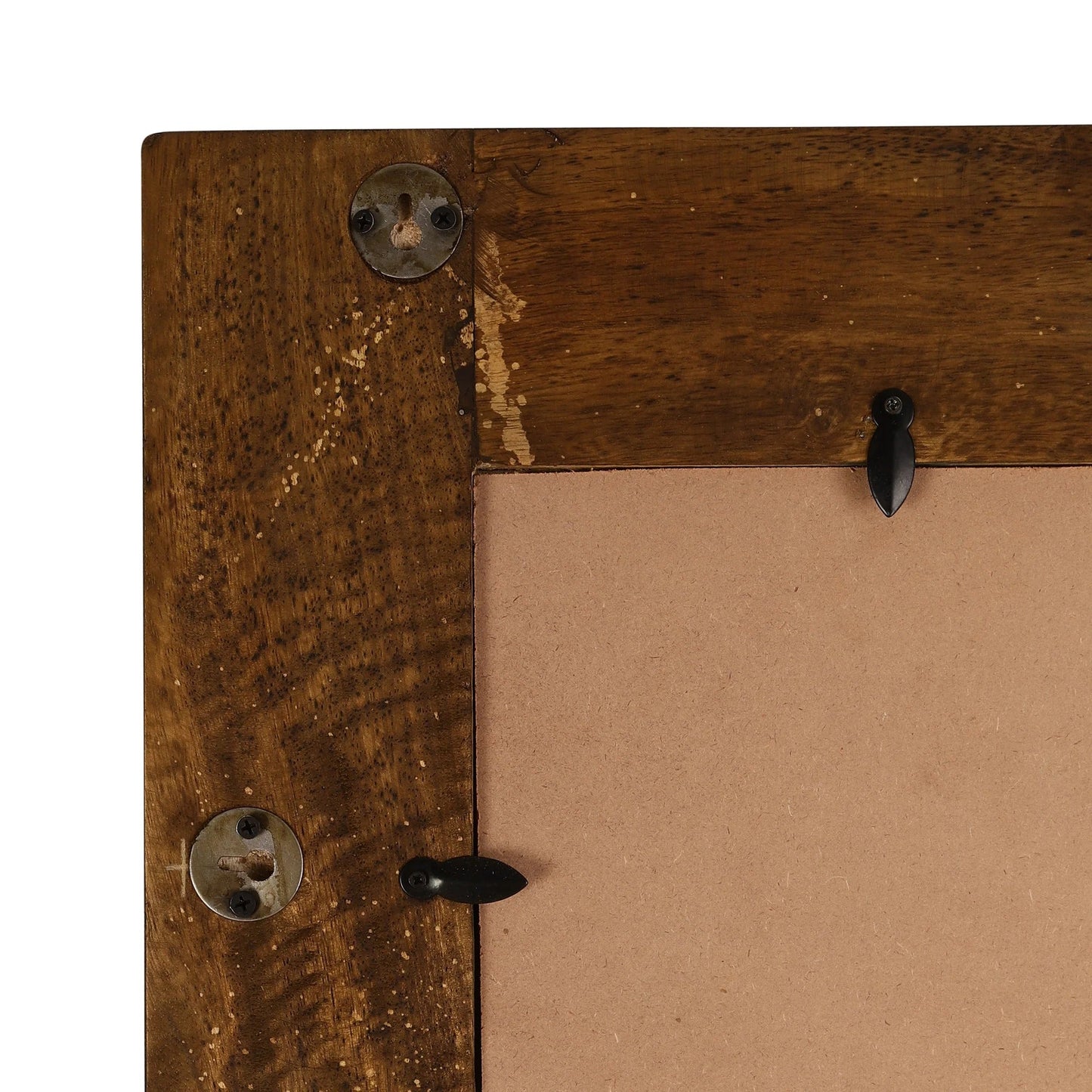 Decorative antique mirror with a retro design and handcrafted wooden frame"