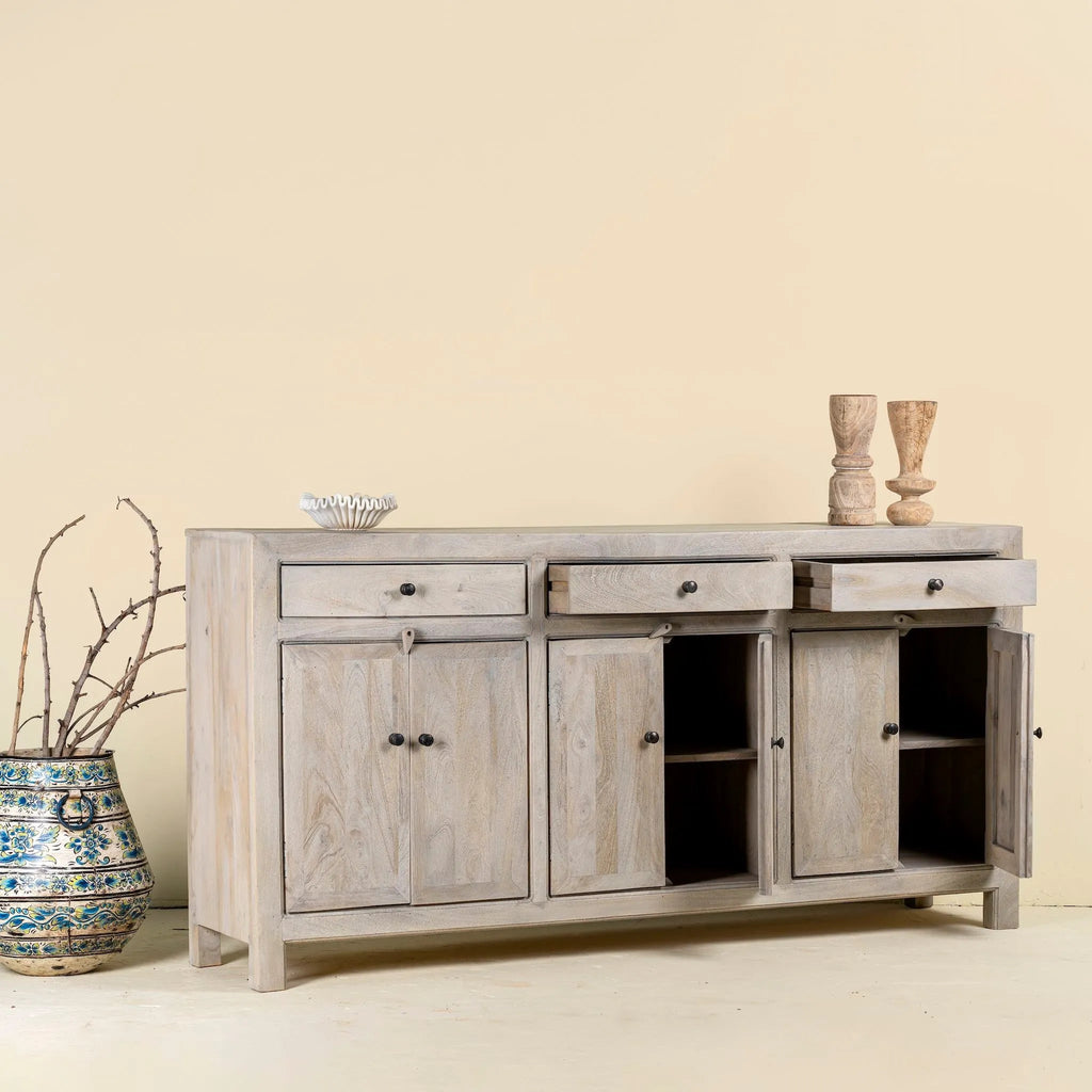 Fanish Mediterranean Style Wooden Sideboard - DOBRI ARTS AU