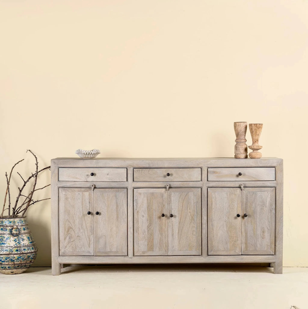 Fanish Mediterranean Style Wooden Sideboard - DOBRI ARTS AU