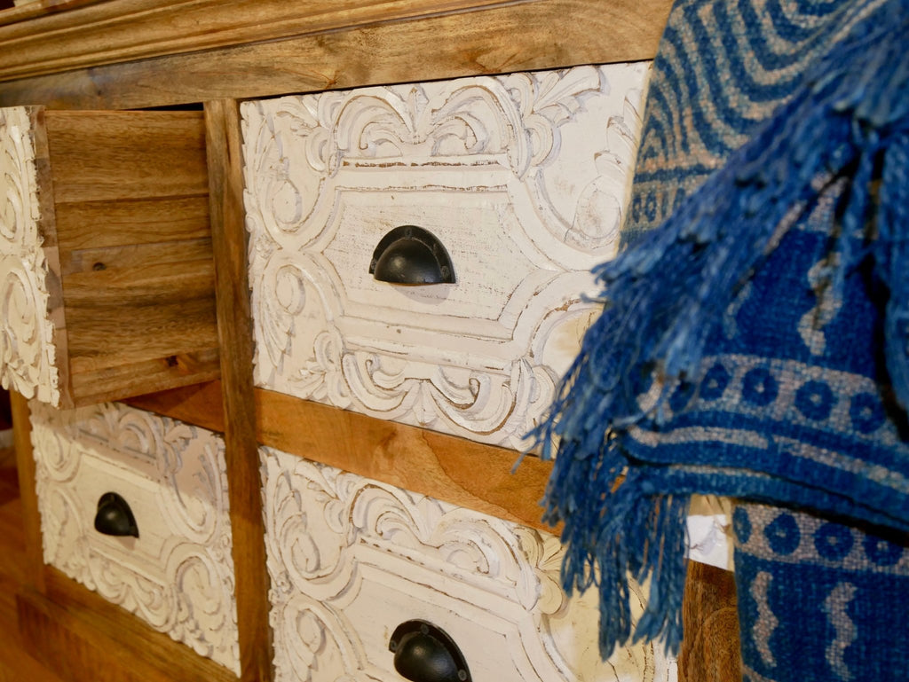 Gaya Carved Drawer Chest - DOBRI ARTS AU