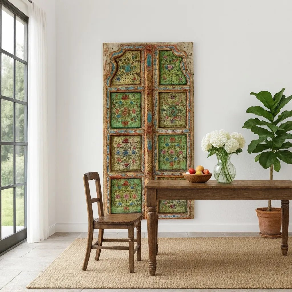 Gitra Hand-Painted Floral Door Panel - DOBRI ARTS AU