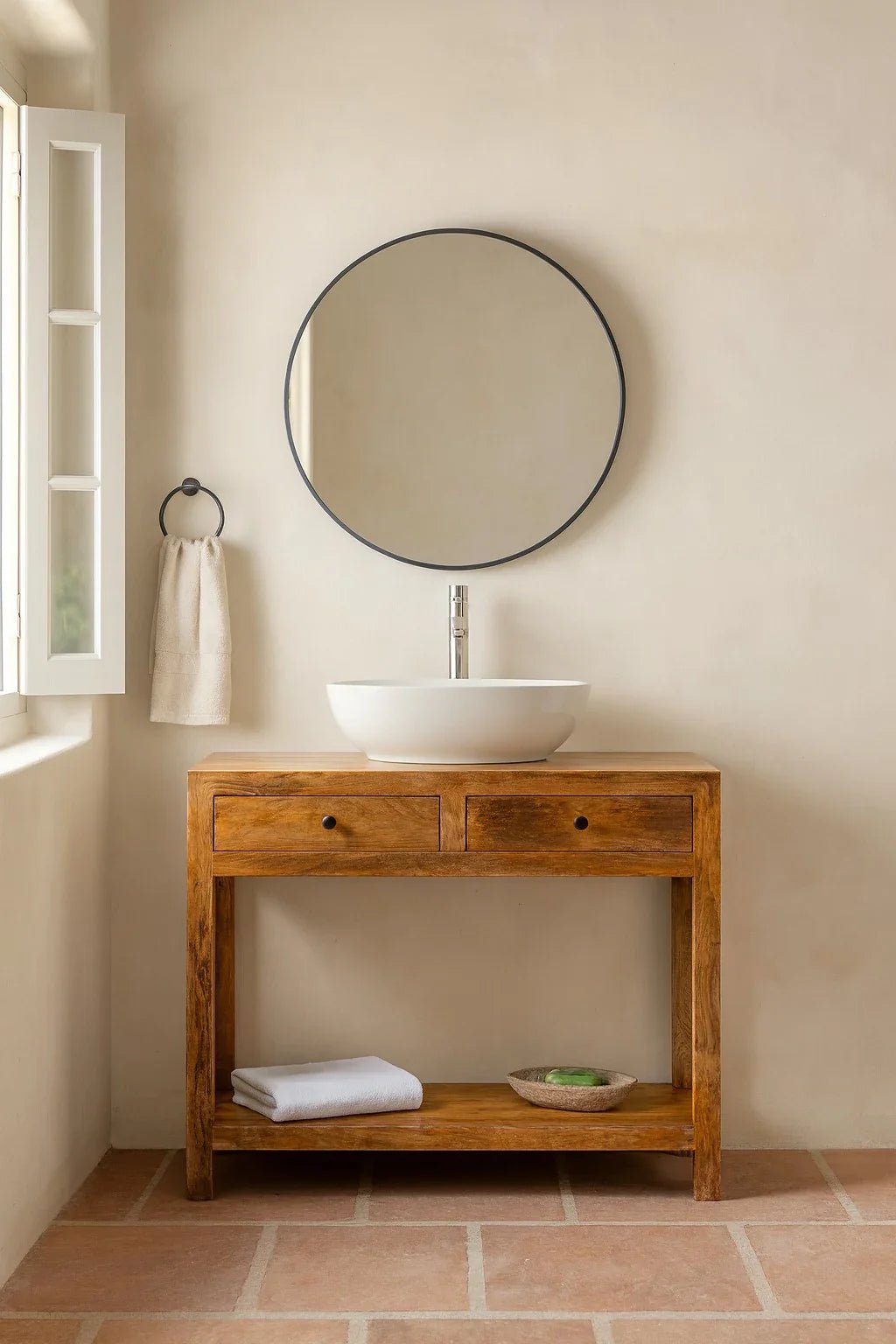 Giyanna Minimal Mango Wood Console Table - DOBRI ARTS AU