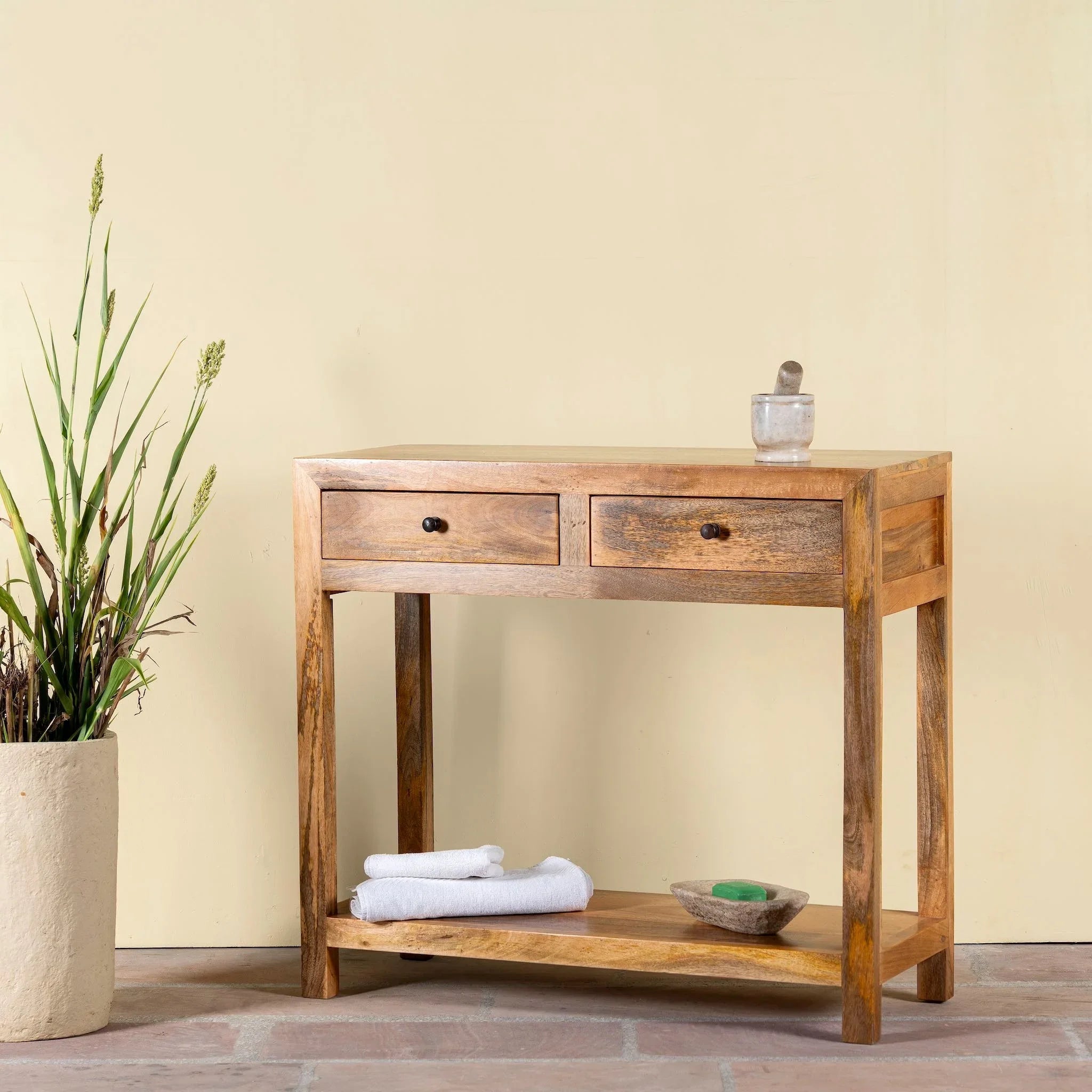 Giyanna Minimal Mango Wood Console Table - DOBRI ARTS AU