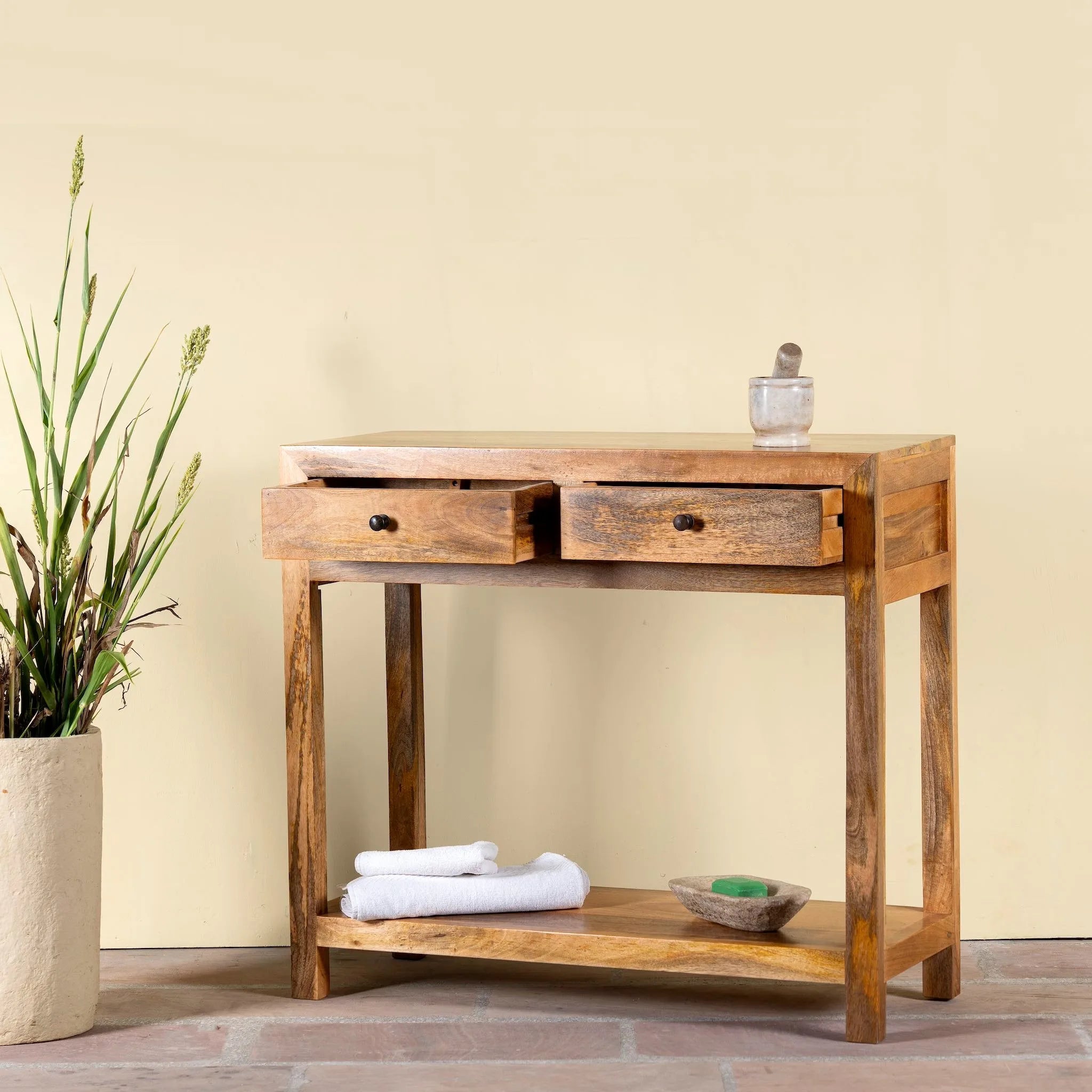 Giyanna Minimal Mango Wood Console Table - DOBRI ARTS AU