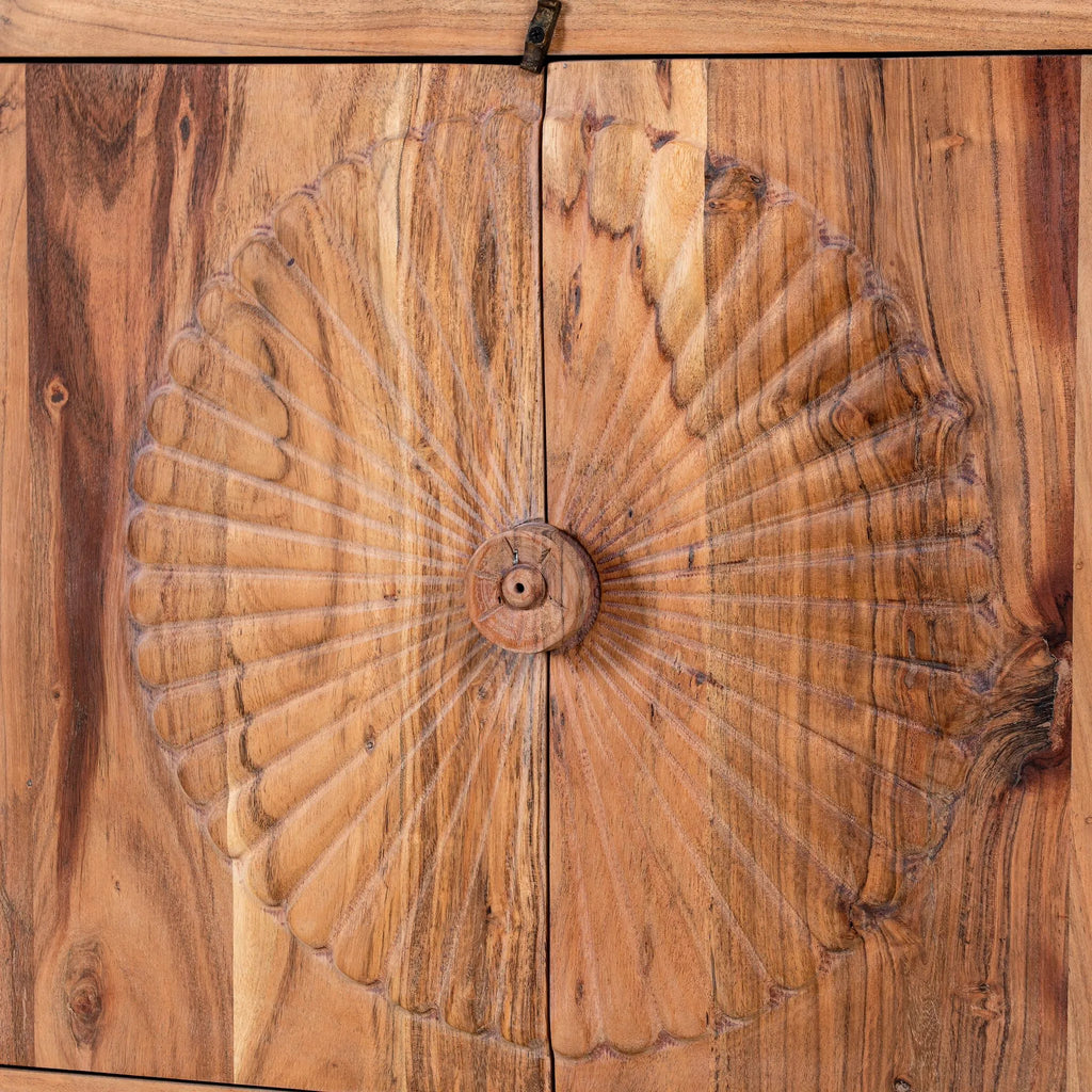 Gyan Hand-Carved Acacia Wood Sideboard - DOBRI ARTS AU