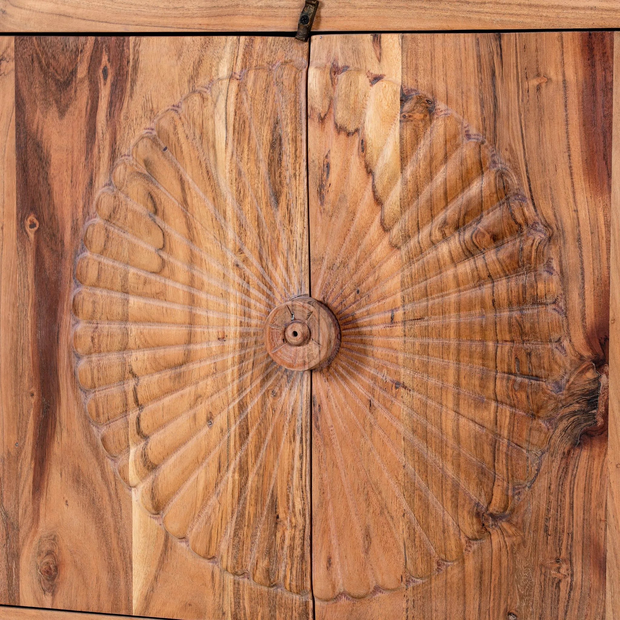 Gyan Hand-Carved Acacia Wood Sideboard - DOBRI ARTS AU