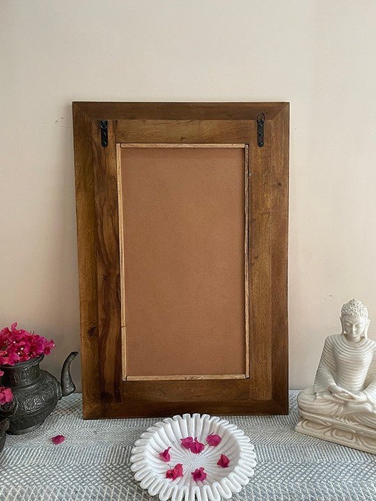 Hand-Carved Grey Wash Wooden Arch Mirror with Floral Border - DOBRI ARTS AU
