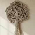 Hand-Carved Tree of Life Wooden Wall Sculpture with Birds - DOBRI ARTS AU