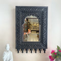 Handcarved Floral Arch Wooden Wall Mirror - DOBRI ARTS AU