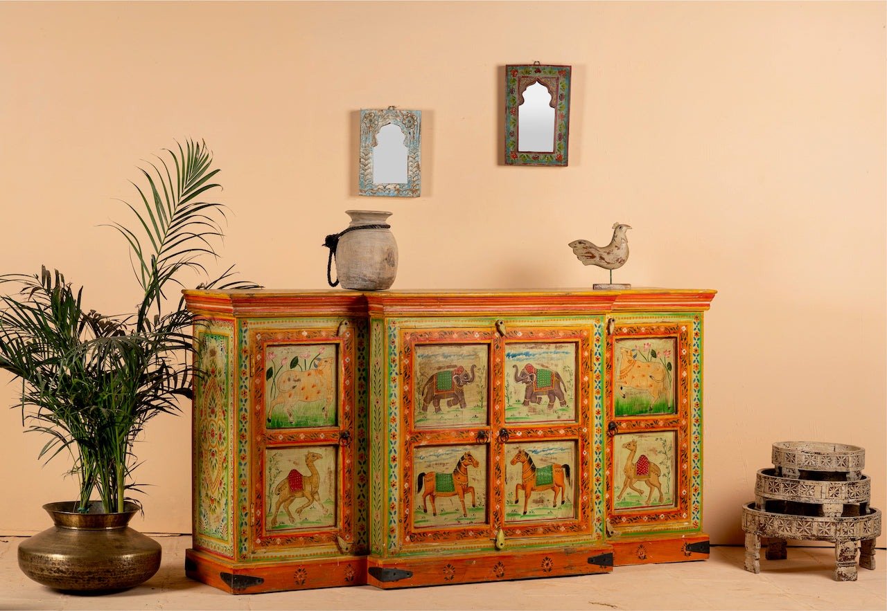 Heritage Sideboard with Figurative Panel Artwork - DOBRI ARTS AU