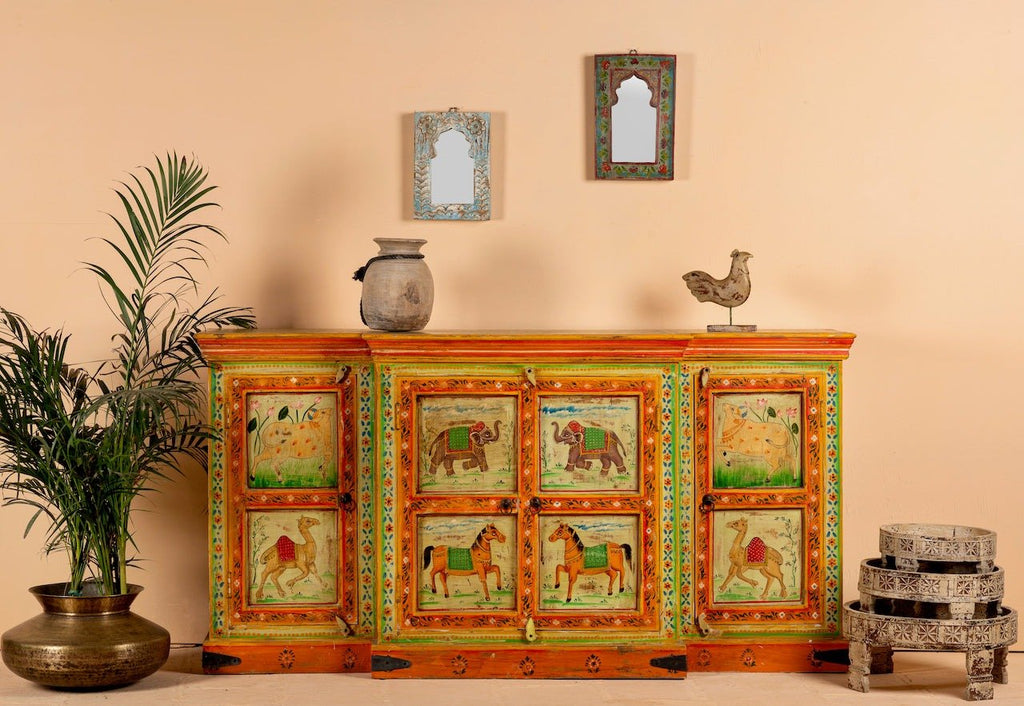 Heritage Sideboard with Figurative Panel Artwork - DOBRI ARTS AU