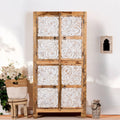 Hite Scrollwork Wooden Almirah Storage Cabinet - DOBRI ARTS AU