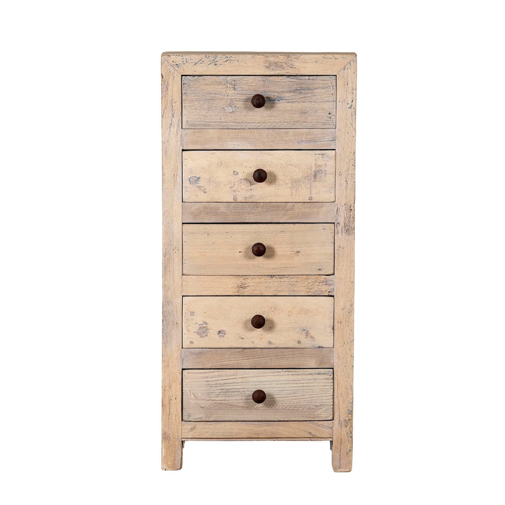 Ilesh Slim Wood Drawer Chest - DOBRI ARTS AU