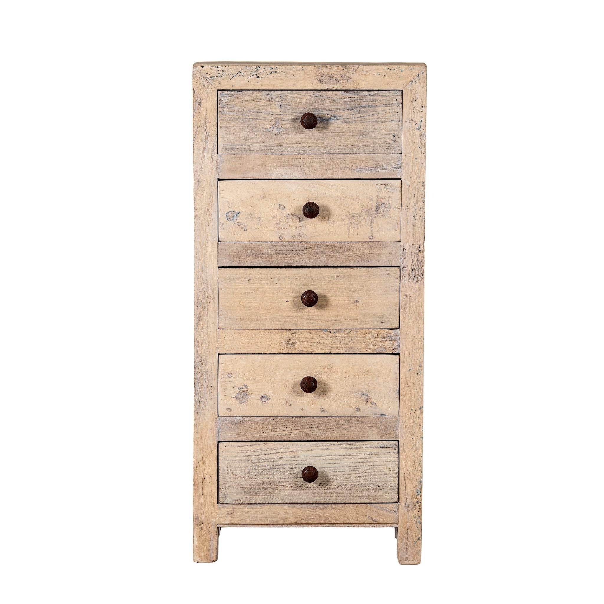 Ilesh Slim Wood Drawer Chest - DOBRI ARTS AU