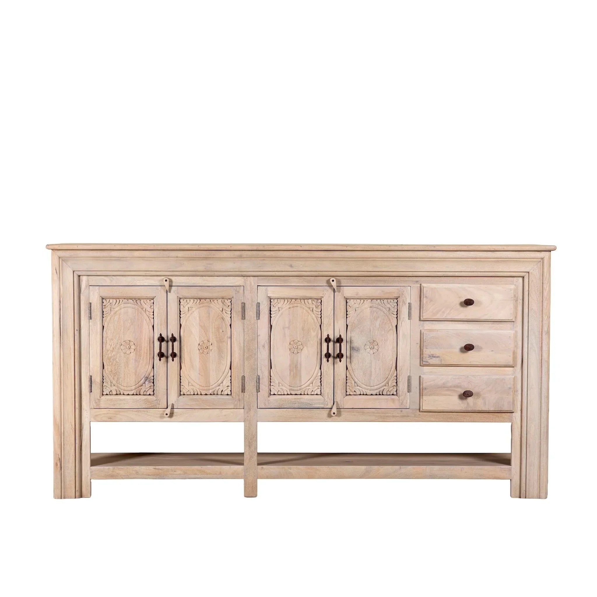 Iravati Carved Mango Wood Sideboard - DOBRI ARTS AU
