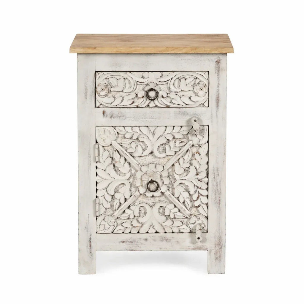 Ivana Carved Bedside Cabinet Set - DOBRI ARTS AU