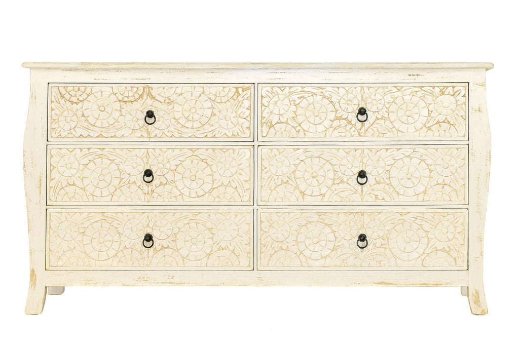 Ivora Hand-Carved Chest of Drawers - DOBRI ARTS AU