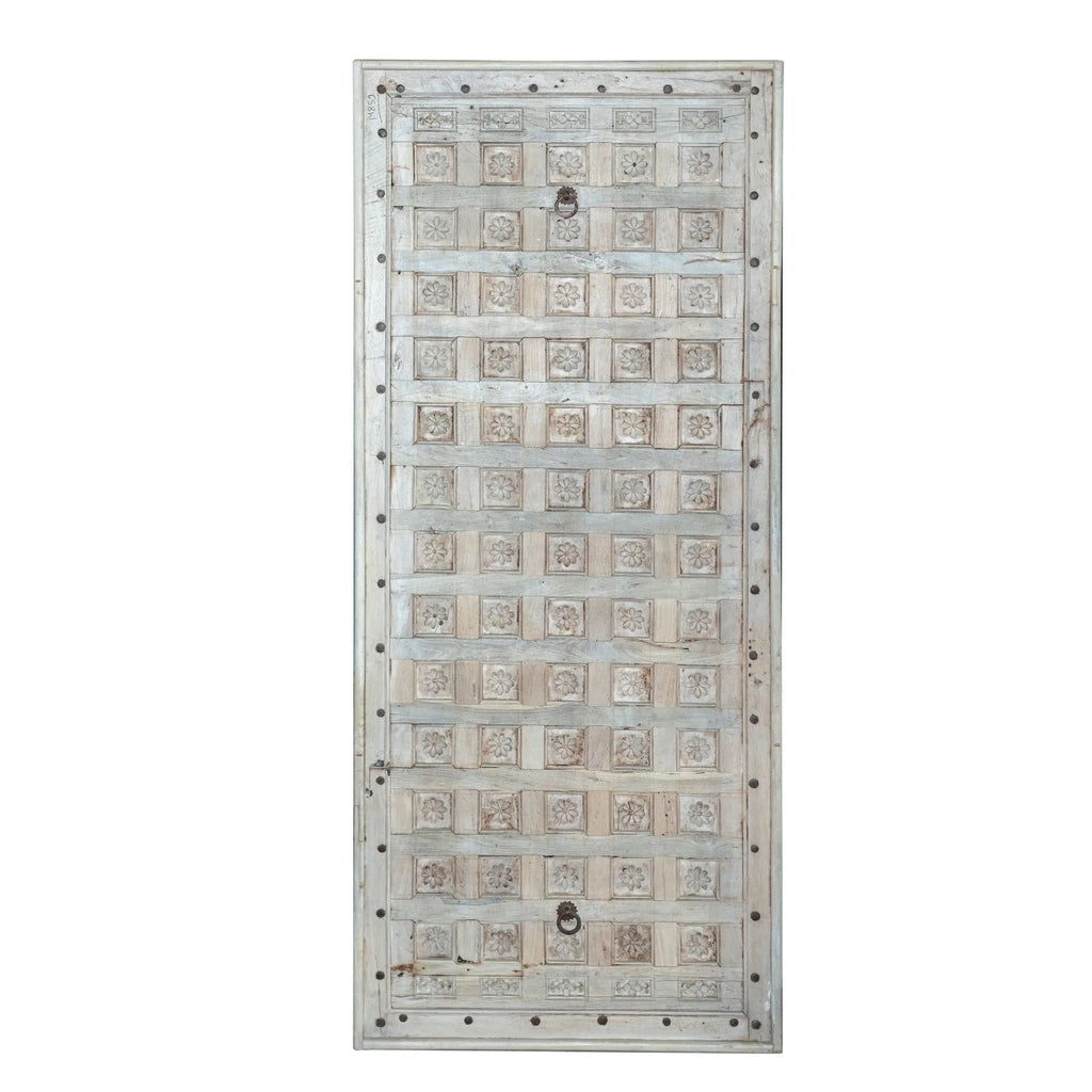 Ivory Haveli Carved Teak Door Panel - DOBRI ARTS AU