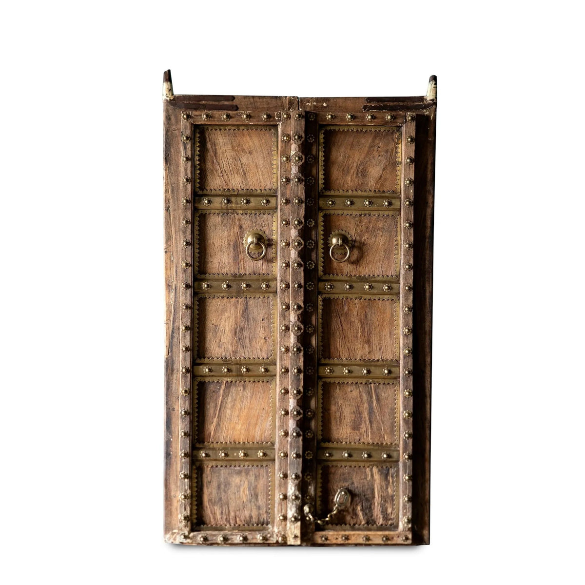 Jaina Heritage Studded Teak Double Door Panel - DOBRI ARTS AU