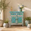 Jaipur Mosaic Hand-Painted Wooden Sideboard - DOBRI ARTS AU