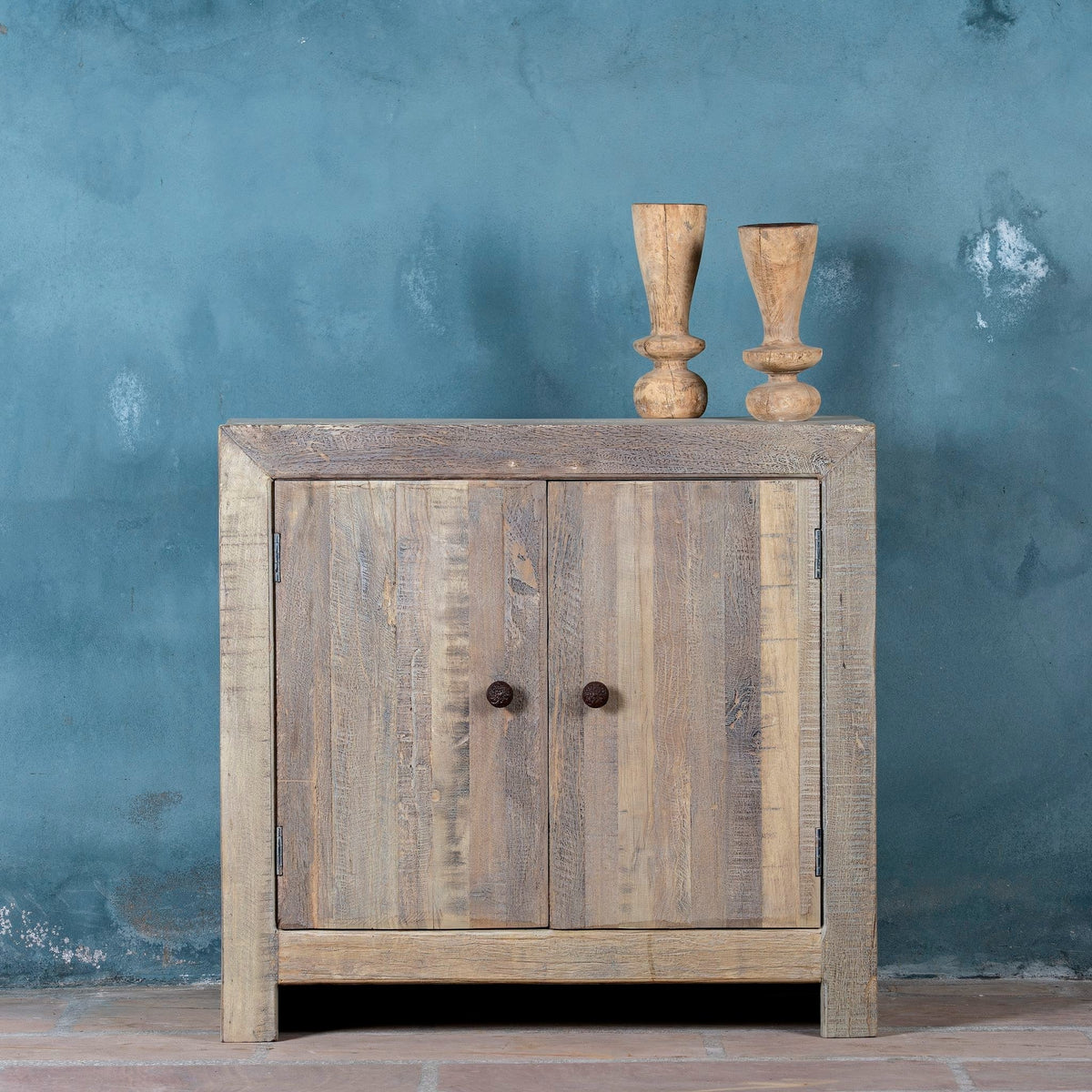 Jasleen Natural Wood Vanity Cabinet - DOBRI ARTS AU
