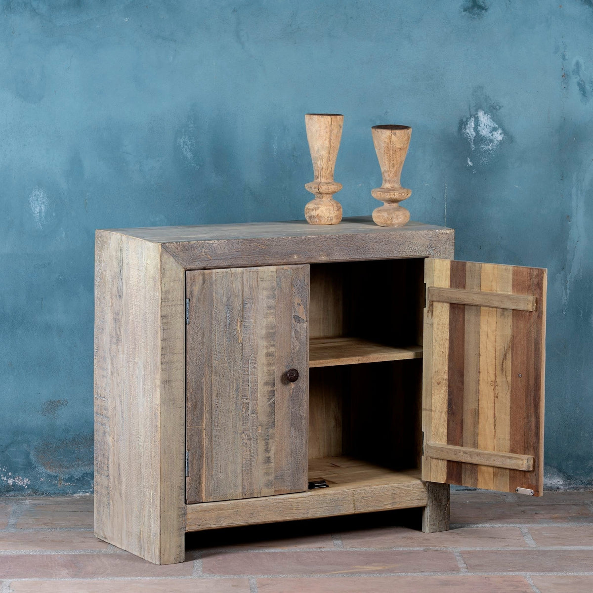 Jasleen Natural Wood Vanity Cabinet - DOBRI ARTS AU