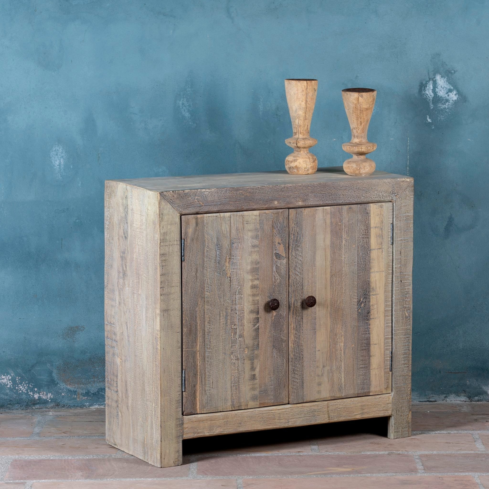 Jasleen Natural Wood Vanity Cabinet - DOBRI ARTS AU