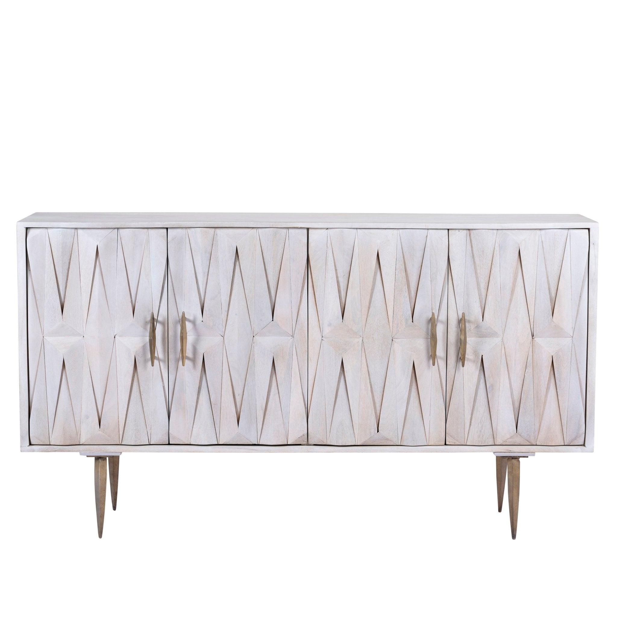 Jayantha Modern Minimalist White Wood Sideboard - DOBRI ARTS AU