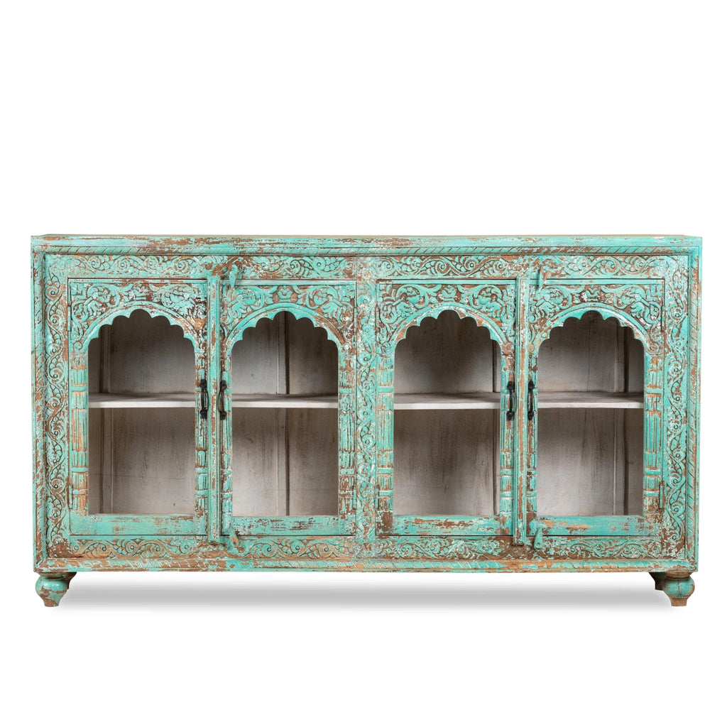 Jesar Vintage Glass Door Wooden Sideboard - DOBRI ARTS AU