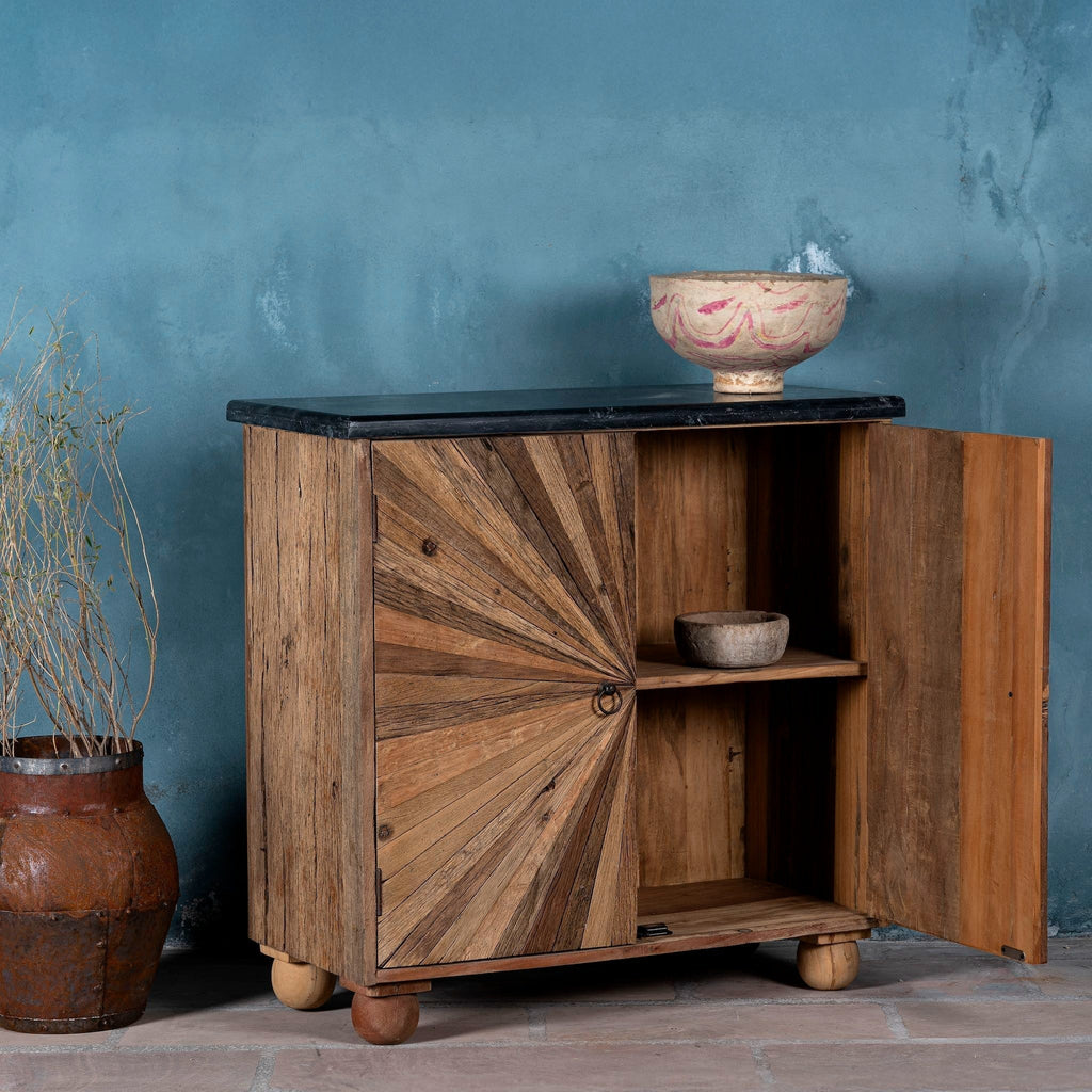 Kalakand Sunburst Driftwood Storage Cabinet - DOBRI ARTS AU